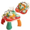 LEAN TOYS oppimispöytä interaktiivinen musiikkipaneeli piano 2 in 1 punainen