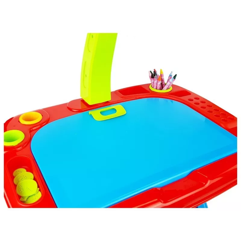 LEAN TOYS oppimispöytä projektorilla, tuoli, värikynät, magneetit, kirjaimet ja numerot