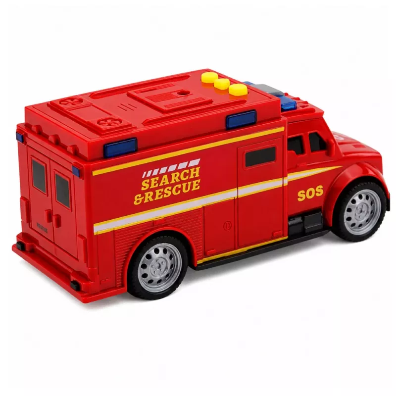 LEAN TOYS hälytysajoneuvo ambulanssi valo ääni punainen 1:32