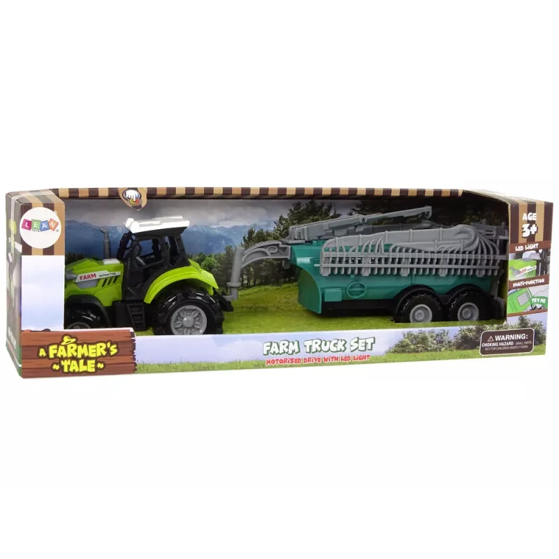 LEAN TOYS maataloustraktori ruiskulla maatilan äänet vihreä