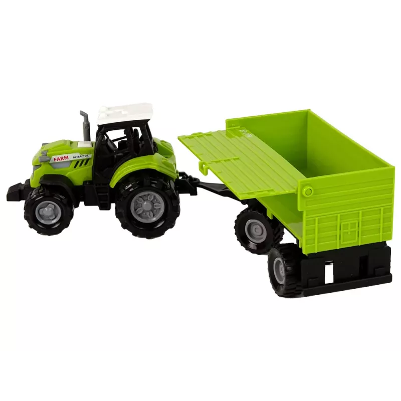 LEAN TOYS maatilatraktori perävaunulla valot äänet vihreä