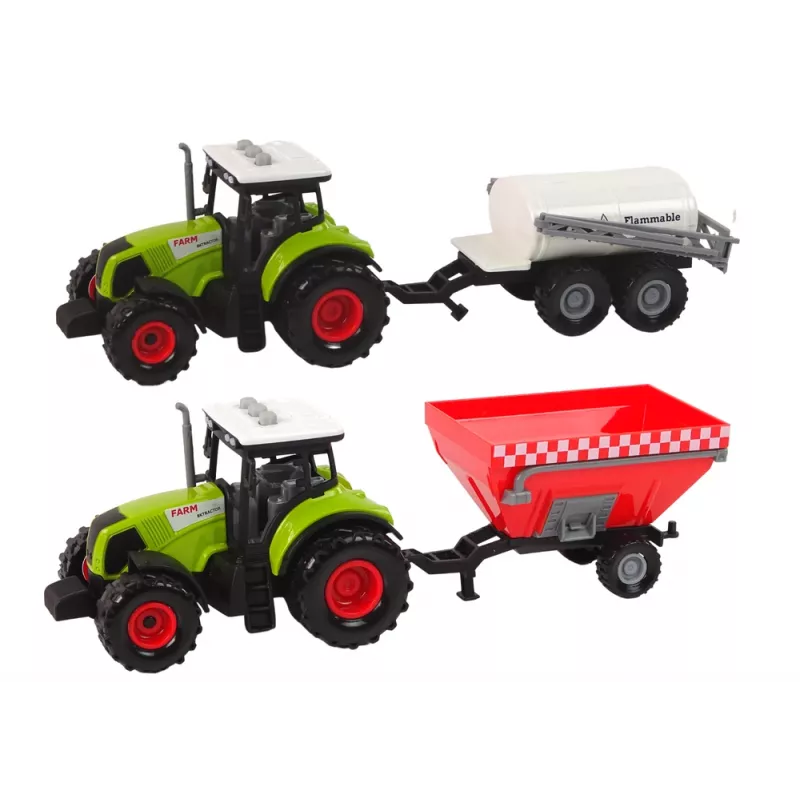 LEAN TOYS maanviljelijän traktorisarja + 2 maatilakonetta maatilan kuorma-autosarja