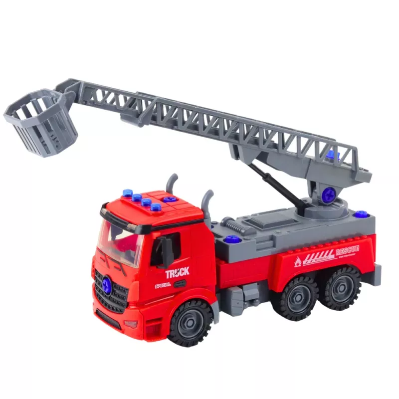 LEAN TOYS Paloautto DIY ruuvimeisseli punainen