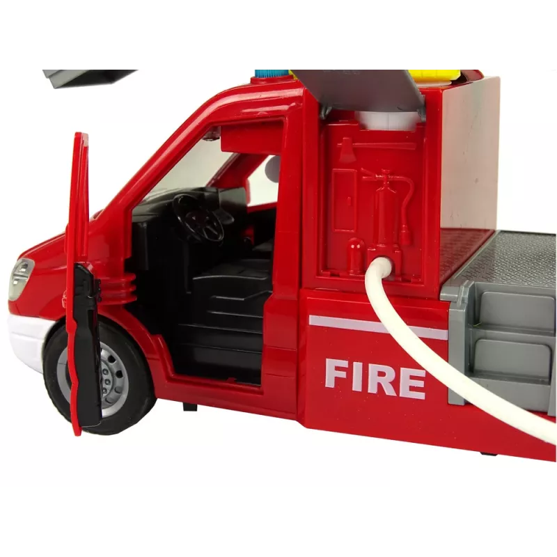 LEAN TOYS Paloauto punainen vesiäänet valot