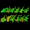 LEAN TOYS fluoresoiva vihreä lisko kumifiguuri 15cm