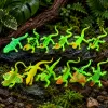 LEAN TOYS fluoresoiva vihreä lisko kumifiguuri 15cm