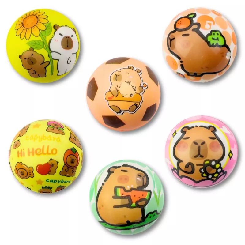 LEAN TOYS vaahtopallo pomppimiseen Capybara 6,5 cm
