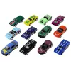 LEAN TOYS kitkavetoiset ajoneuvot 12 ELE metalli 1:64