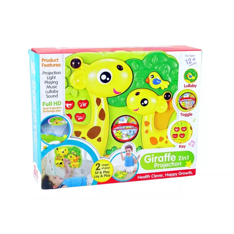 LEAN TOYS kirahvi 2in1 projektori - sängyn mobile vauvoille