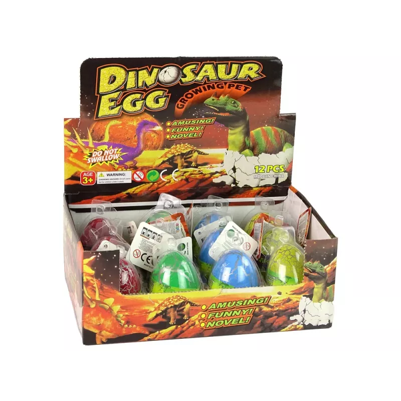 LEAN TOYS Hatching Magic dinosauruksen muna kasvava 6 cm värikäs