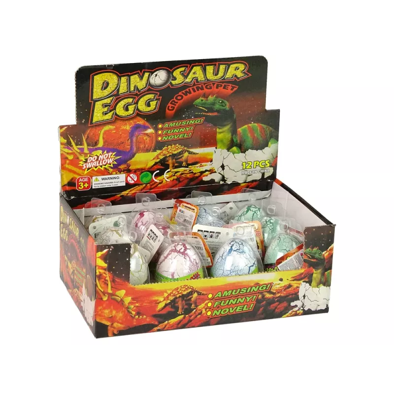 LEAN TOYS Hatching Magic dinosauruksen muna kasvava 6 cm valkoinen