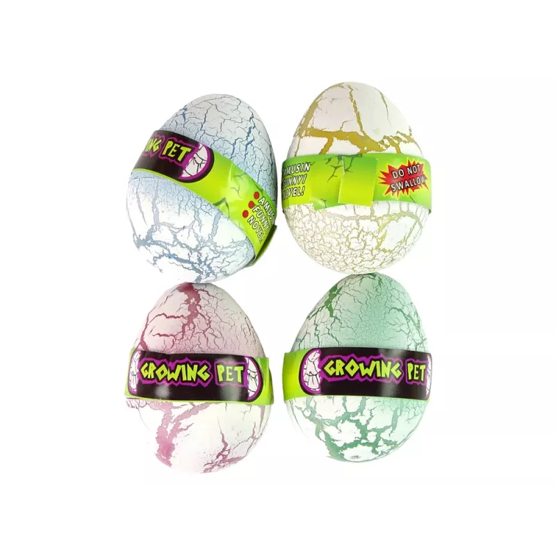 LEAN TOYS Hatching Magic dinosauruksen muna kasvava 6 cm valkoinen