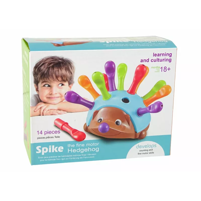LEAN TOYS Siili-palapeli sininen värikkäät piikit
