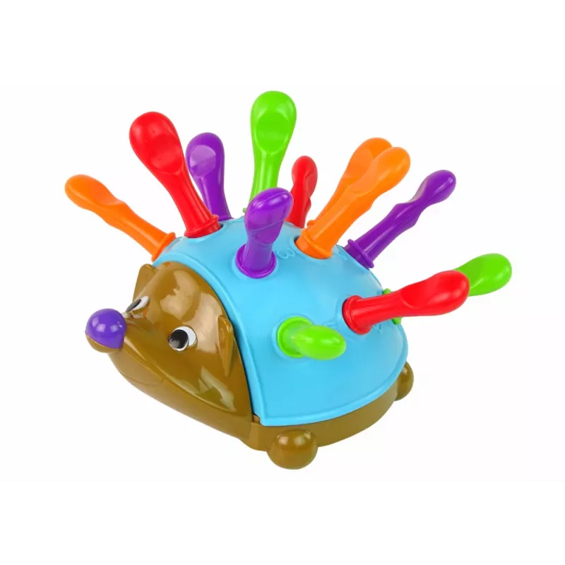 LEAN TOYS Siili-palapeli sininen värikkäät piikit