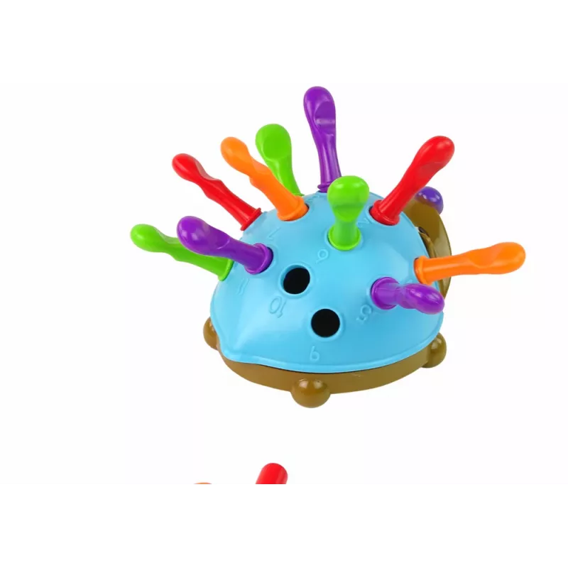 LEAN TOYS Siili-palapeli sininen värikkäät piikit