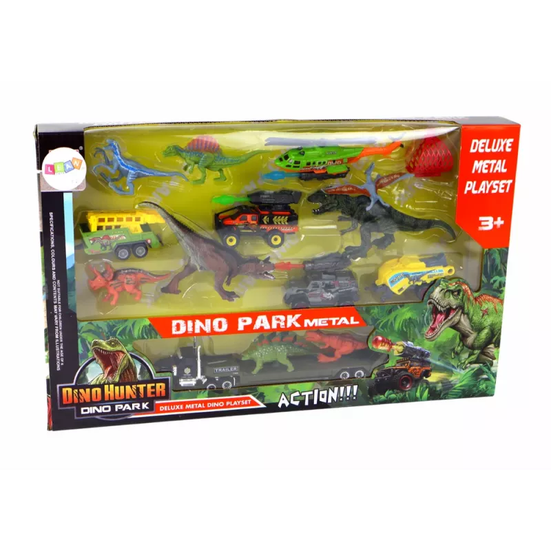 LEAN TOYS Helikopteri dinosaurukset ajoneuvosarja 8 värikästä kpl