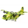 LEAN TOYS valtava sotilaslentokone 55 cm tarvikkeilla