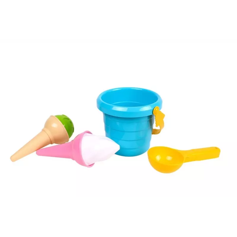 LEAN TOYS jäätelö hiekkasarja sininen ämpäri lusikka 5736