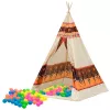 LEAN TOYS intiaaniteltta perus lasten teltta + 60 palloa 155 cm