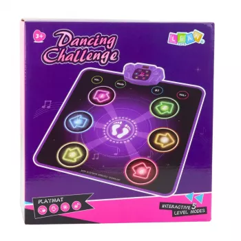 LEAN TOYS interaktiivinen tanssimatto lapsille Bluetooth 5.0:lla, 5 pelitilaa & 3 kieltä