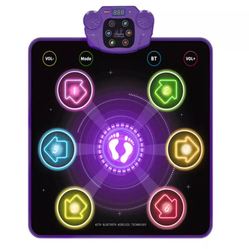 LEAN TOYS interaktiivinen tanssimatto lapsille Bluetooth 5.0:lla, 5 pelitilaa & 3 kieltä