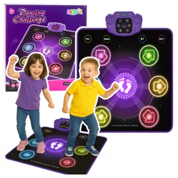 LEAN TOYS interaktiivinen tanssimatto lapsille Bluetooth 5.0:lla, 5 pelitilaa & 3 kieltä