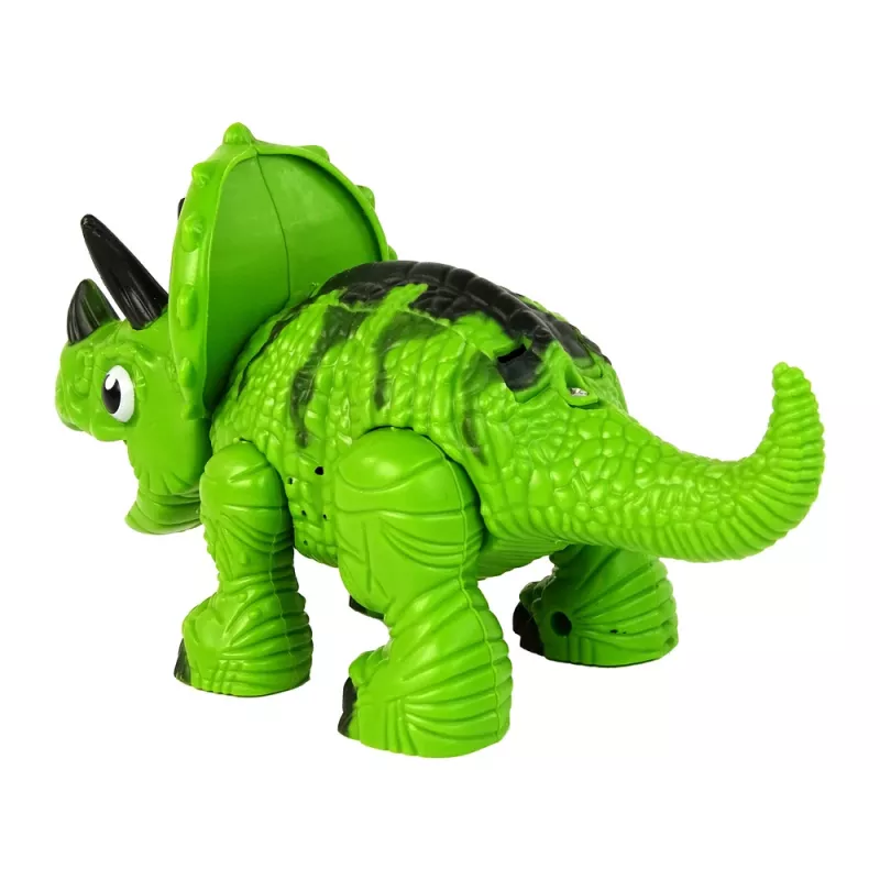 LEAN TOYS interaktiivinen dinosaurus Triceratops höyry vesi ääni vihreä
