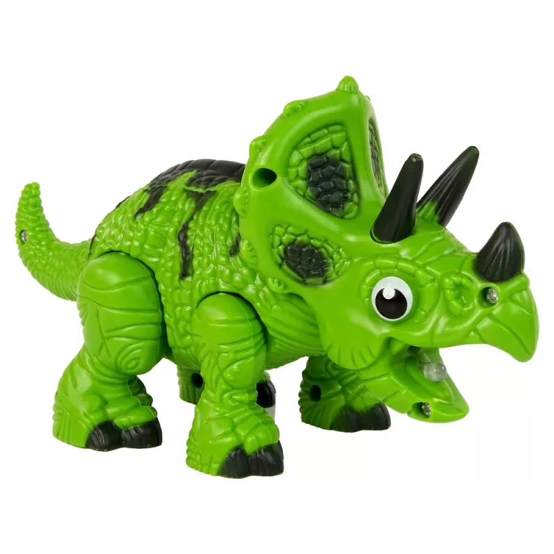 LEAN TOYS interaktiivinen dinosaurus Triceratops höyry vesi ääni vihreä