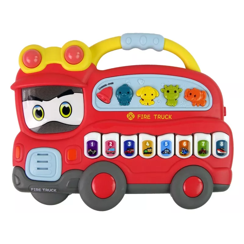 LEAN TOYS interaktiivinen piano paloauto ääni eläimet ajoneuvon äänet melodiat