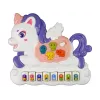 LEAN TOYS Interaktiivinen piano yksisarvinen eläinäänet melodiat valkoinen