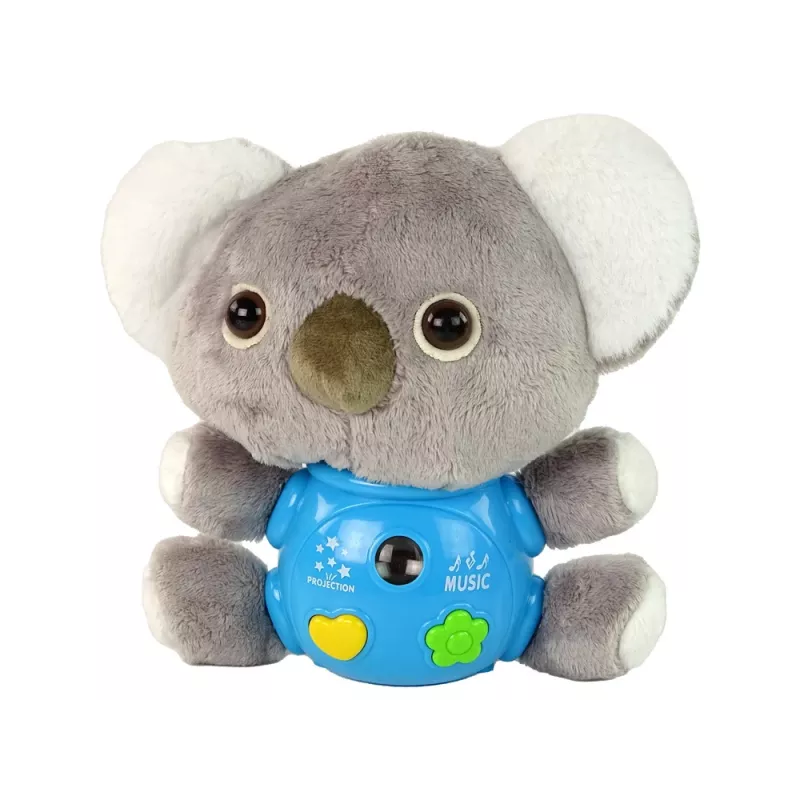 LEAN TOYS Koala Projector Sound interaktiivinen lelu harmaa