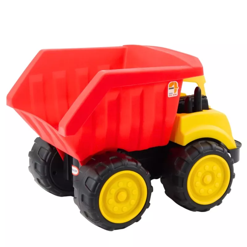 LEAN TOYS suuri kippikärry lapsille hiekka-rakennusajoneuvo puna-keltainen