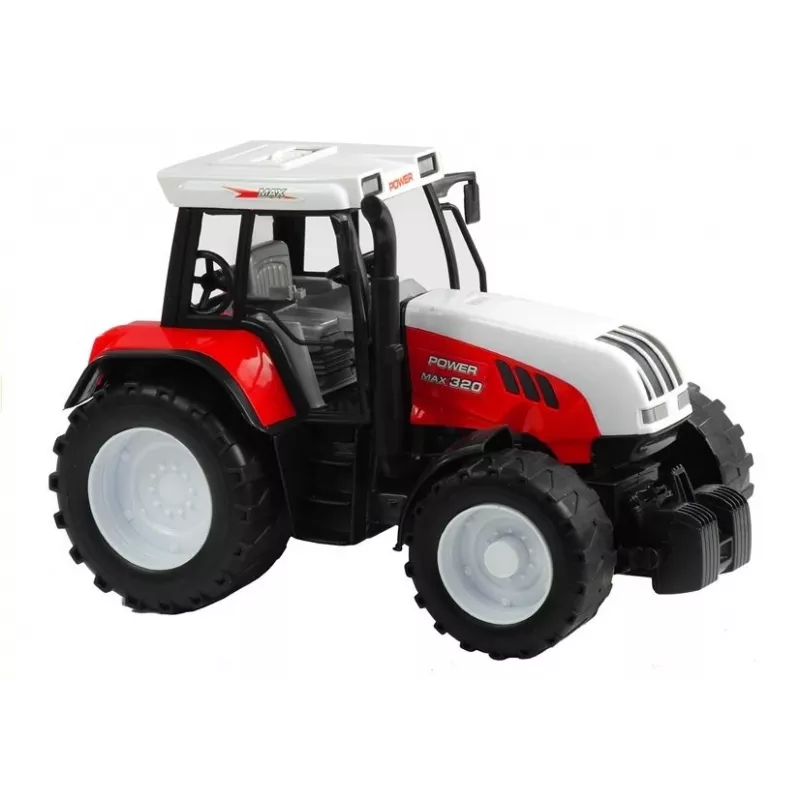 LEAN TOYS Suuri traktori perävaunulla, maatalouskone, 65 cm