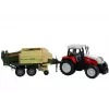 LEAN TOYS Suuri traktori perävaunulla, maatalouskone, 65 cm