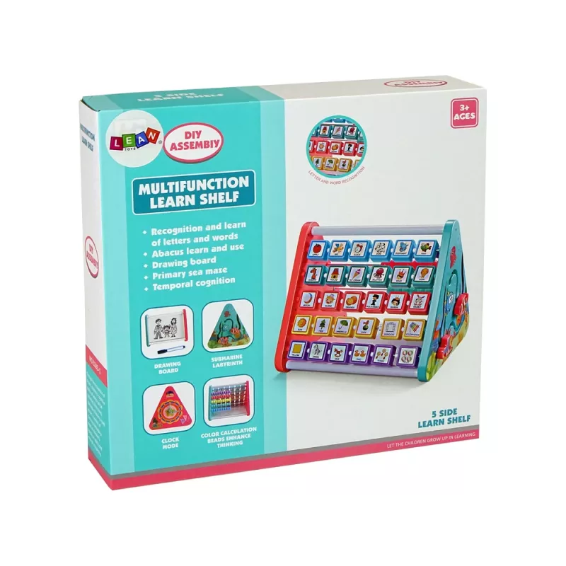LEAN TOYS oppimishylly kolmio laskurit kirjaimet esineet eläimet