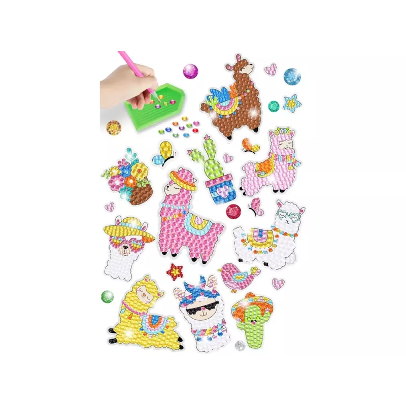 LEAN TOYS laamat eläimet mosaiikki timanttikirjontatarra-arkki
