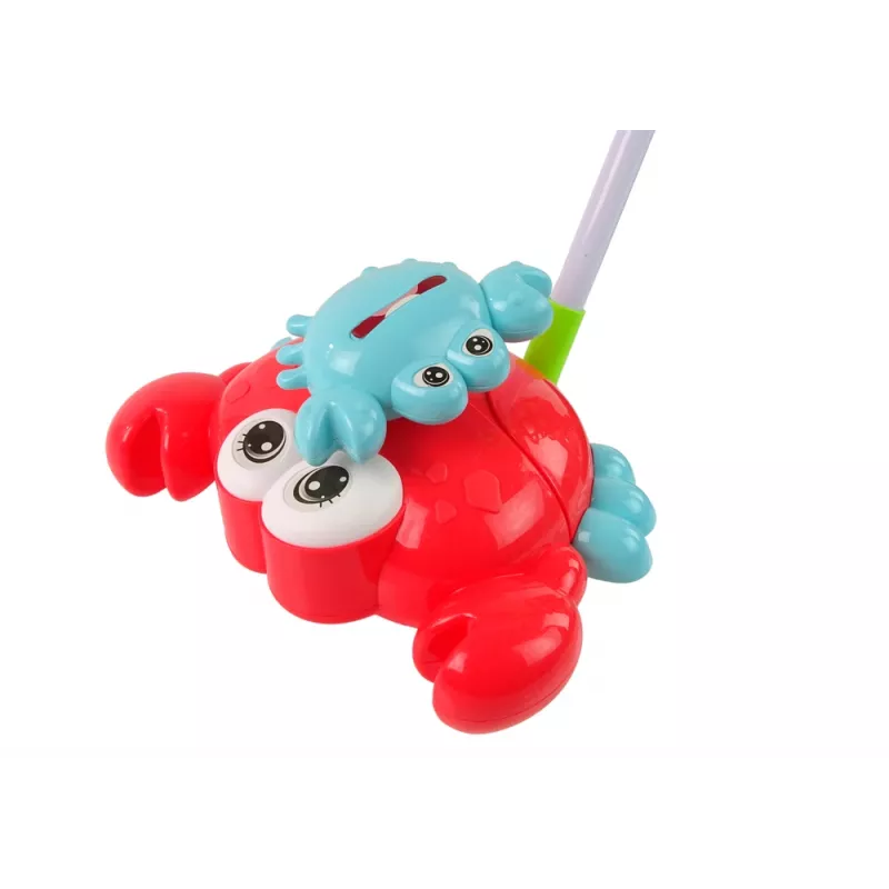 LEAN TOYS valaiseva työntötanko rapu punainen musiikki