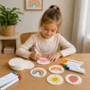 LEAN TOYS Magic 3D maalauspaperi DIY puumassakiekot 20 kpl 6 cm