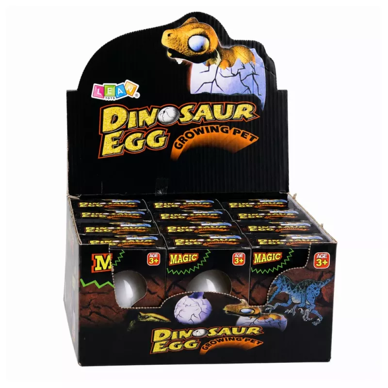 LEAN TOYS Magic Egg kuoriutuva dinosaurus vedessä muna valkoinen 6,5 cm