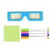 LEAN TOYS maaginen valaistu 3D-valkotaulu lasit sininen