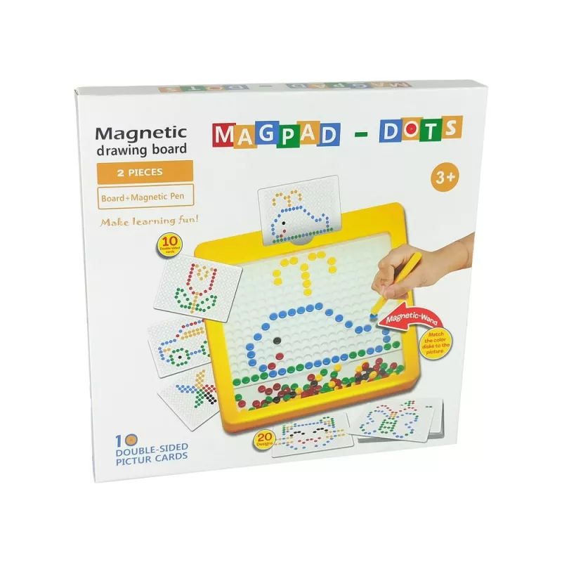 LEAN TOYS Magneettitaulu 100 keltaista helmeä
