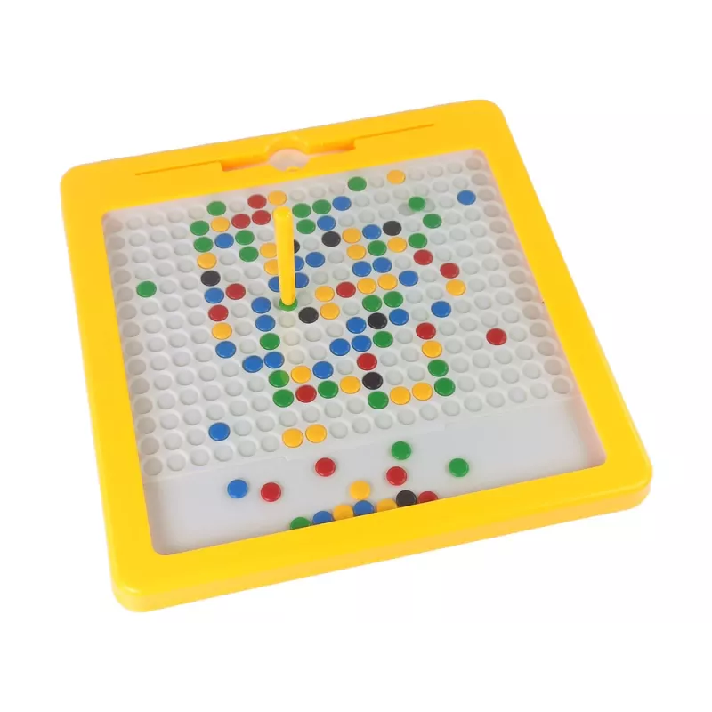LEAN TOYS Magneettitaulu 100 keltaista helmeä