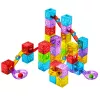 LEAN TOYS Magneettiset rakennuspalikat 60 kpl - värikäs kuutio-kuularatasarja