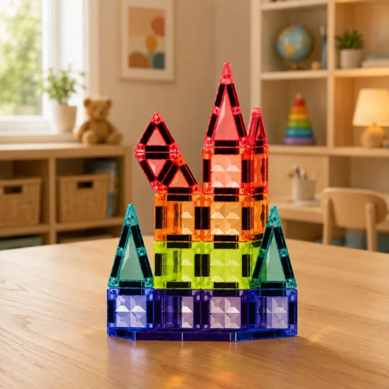 LEAN TOYS magneettiset rakennuspalikat 3D-paneelit luova STEM värillinen 27 kpl