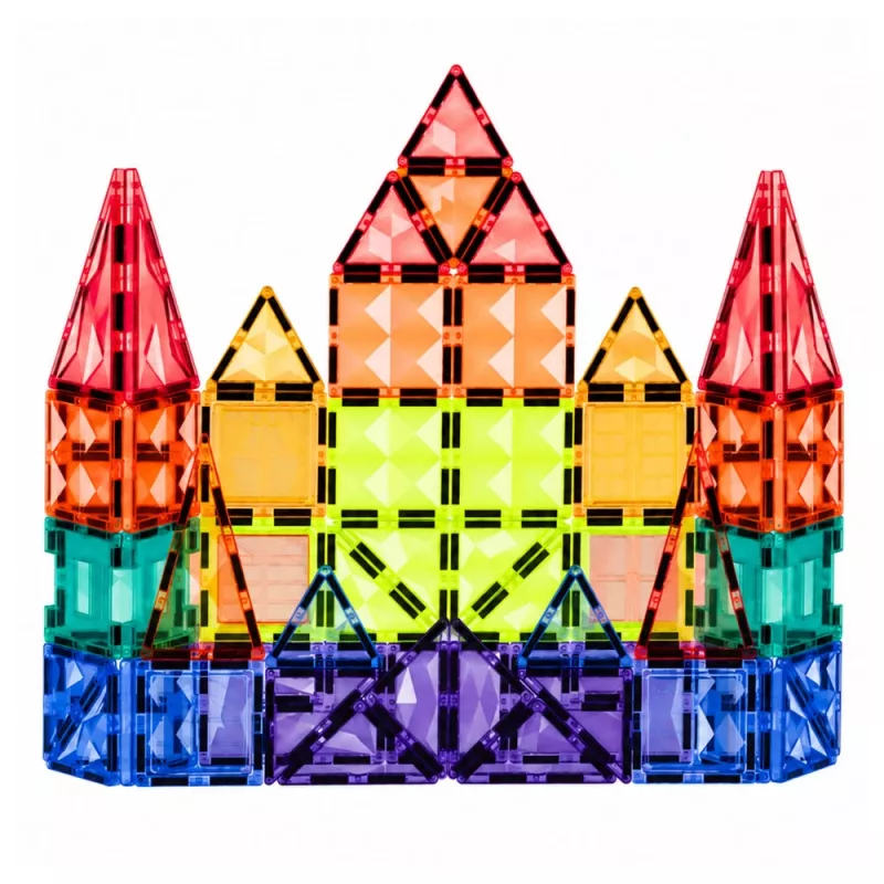 LEAN TOYS magneettiset rakennuspalikat 3D-paneelit luova STEM värikäs 73 kpl