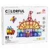 LEAN TOYS magneettiset rakennuspalat 3D-levyt luova STEM värikäs 85 kpl
