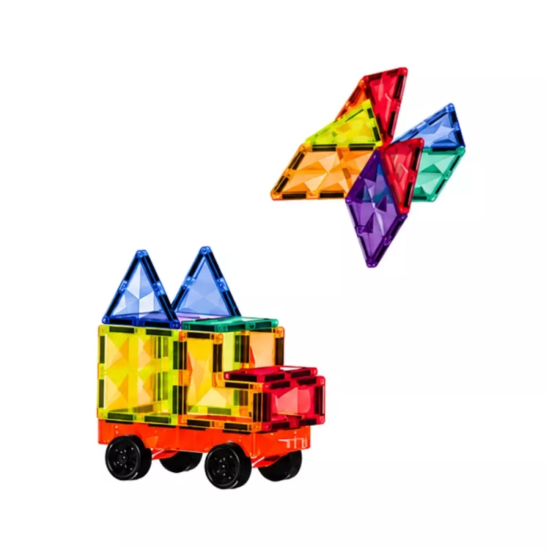 LEAN TOYS magneettiset rakennuspalat 3D-levyt luova STEM värikäs 85 kpl