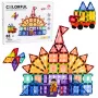 LEAN TOYS magneettiset rakennuspalat 3D-levyt luova STEM värikäs 85 kpl