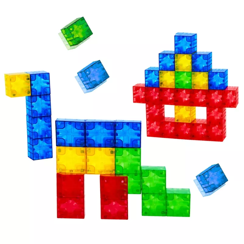 LEAN TOYS magneettiset rakennuspalikat kuutiot värikkäät 3D-kuutiot 160 kpl
