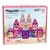 LEAN TOYS magneettiset rakennuspalikat prinsessalinna pinkki 38 kpl